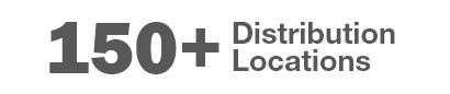 150+ Distribution Locations